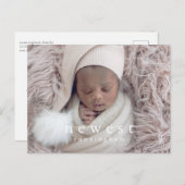 最新ファミリーメンバーシッモダンクベビー誕生 案内ポストカード (正面/裏面)