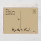 最新会員の「New Dog」の発表を待つ ポストカード (裏面)