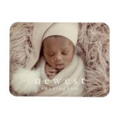 最新家族ベビー誕生発表 マグネット (横)