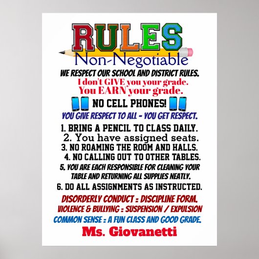 最新版学校先生ポスター ポスター (正面)