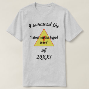 最新生き延びメディアの誇大怖れLTノベルティ Tシャツ