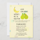 最新男女兼用ナシ双生児シャワー 招待状 (正面)