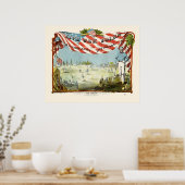 最早野球プリント ポスター (キッチン)