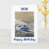 最楽しむも幸せな息子 カード (黄色い花)