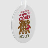 最気にも可愛いクッキーNicuナース オーナメント (正面)