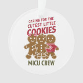 最気にも可愛いクッキーNicuナース オーナメント (正面)