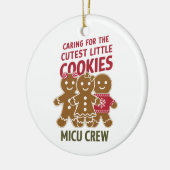 最気にも可愛いクッキーNicuナース セラミックオーナメント (左)
