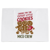 最気にも可愛いクッキーNicuナース ラージペーパーバッグ (正面)