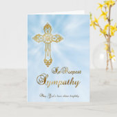 最深悔やみや弔慰で カード (黄色い花)