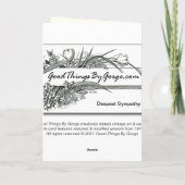 最深悔やみや弔慰で カード (裏面)