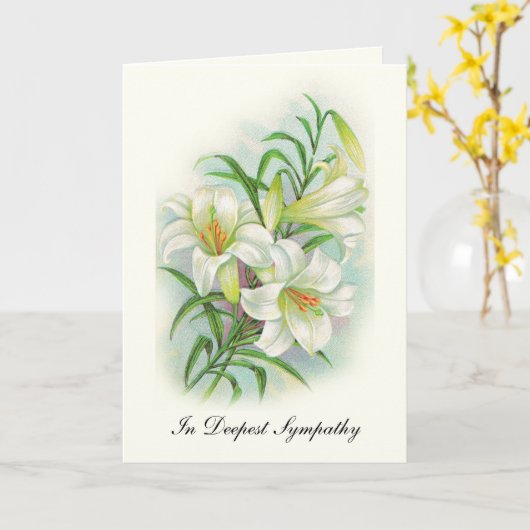 最深悔やみや弔慰で カード (黄色い花)