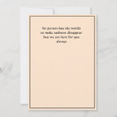 最深悔やみや弔慰オレンジサンライズスカイ天国シンプル (裏面)