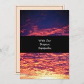 最深悔やみや弔慰オレンジサンライズスカイ天国シンプル (正面/裏面)