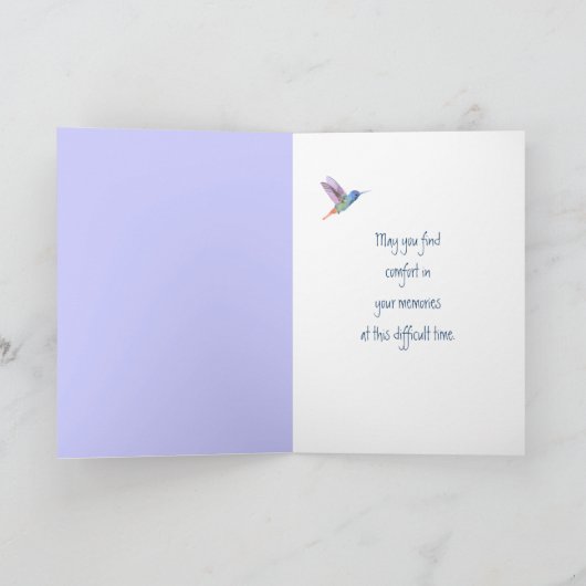 最深悔やみや弔慰ガーデンフラワーコスモス カード (内部)