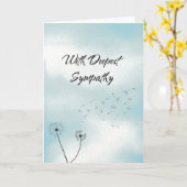 最深悔やみや弔慰ユニセックスクラシックタンデリオンカード カード (黄色い花)