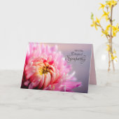 最深悔やみや弔慰菊花マクロフォトカード カード (黄色い花)