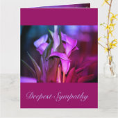 最深悔やみや弔慰 カード (黄色い花)