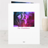 最深悔やみや弔慰 カード (裏面)