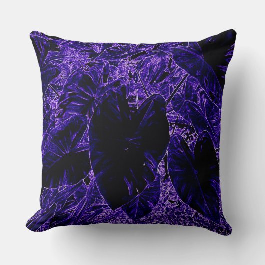 最深紫葉の象の耳 クッション (正面)