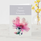 最深部悔やみや弔慰ガーデンフラワーフローラ カード (黄色い花)