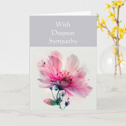 最深部悔やみや弔慰ガーデンフラワーフローラ カード (黄色い花)