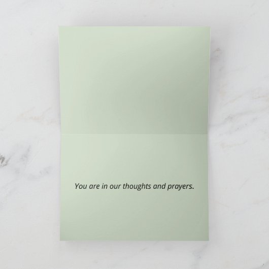 最深部悔やみや弔慰名勝フローラ素朴ベンチカスタムー カード (内部)