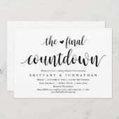 最終カウントダウン結婚のリハーサル夕食会パーティー 招待状 (正面/裏面)