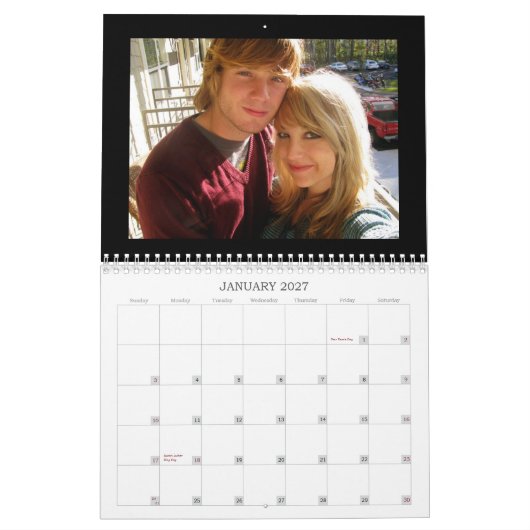 最終カレンダー カレンダー (1月 2027)