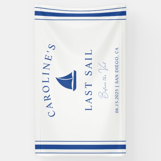 最終セイルウィーヴェルバチェロレッテ週末パーティー 横断幕 (縦)