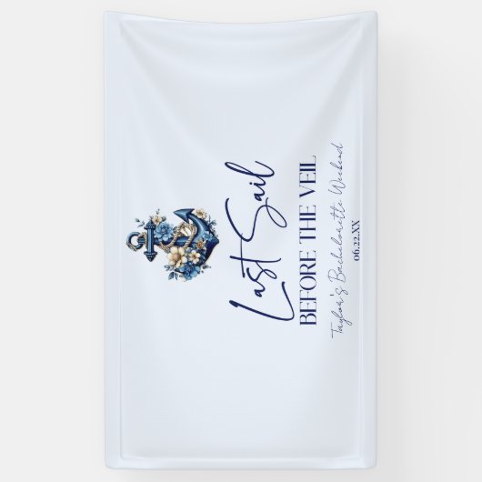 最終セイルウィーヴェルバチェロレッテ週末パーティー 横断幕 (縦)