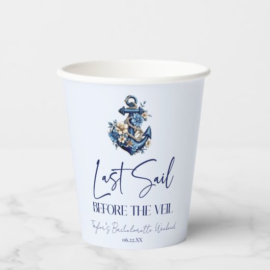 最終セイルウィーヴェルバチェロレッテ週末パーティー 紙コップ (正面)