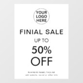 最終セール特別割引オファー モノクロ ウィンドウサイン (シート)