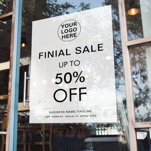 最終セール特別割引オファー モノクロ ウィンドウサイン