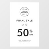 最終セール | ビジネスイベントロゴストア割引 ウィンドウサイン (シート)