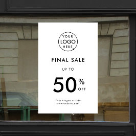 最終セール | ビジネスイベントロゴストア割引 ウィンドウサイン