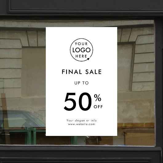 最終セール | ビジネスイベントロゴストア割引 ウィンドウサイン