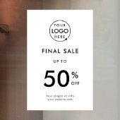 最終セール | ビジネスイベントロゴストア割引 ウィンドウサイン