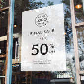 最終セール | ビジネスイベントロゴストア割引 ウィンドウサイン