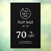 最終セール | 企業イベント ストア割引 ブラック ウィンドウサイン (シート3)