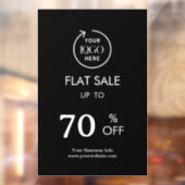 最終セール | 企業イベント ストア割引 ブラック ウィンドウサイン (シート2)