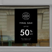 最終セール | 企業イベント ストア割引 ブラック ウィンドウサイン