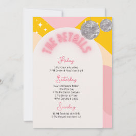 最終ディスコバチェロレッテ週末の旅程 招待状