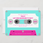 最終ディスコピンク及びターコイズレトロカセットテープ 招待状 (正面)