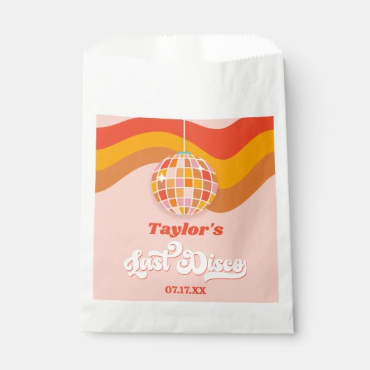 最終ディスコレトロ70sバチェロレッテ週末パーティー フェイバーバッグ (正面)