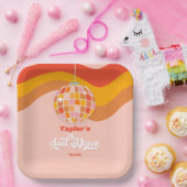 最終ディスコレトロ70sバチェロレッテ週末パーティー ペーパープレート (パーティー)