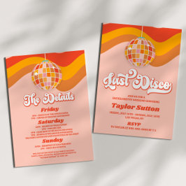 最終ディスコレトロ70sバチェロレッテ週末パーティー 招待状