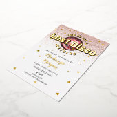 最終ディスコ週末バチェロレッテ 箔招待状 (回転した状態)