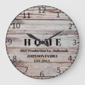 最終バイヤ実在ーズ不動産不動産仲介業者素朴 ラージ壁時計 (正面)