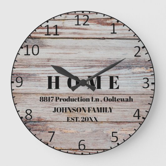 最終バイヤ実在ーズ不動産不動産仲介業者素朴 ラージ壁時計 (正面)