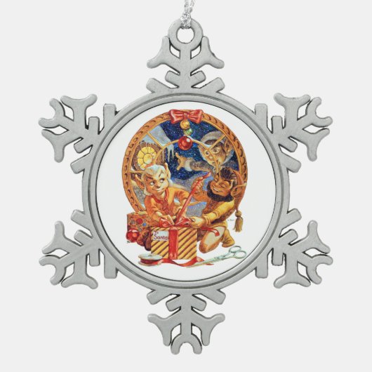 最終パッケージオーナメント スノーフレークピューターオーナメント (正面)